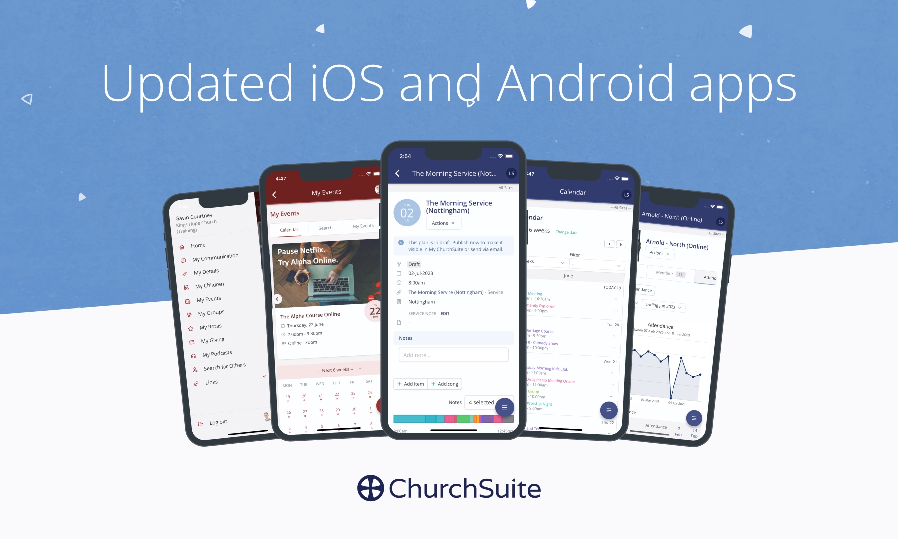 We launched our updated ChurchSuite iOS and Android apps
